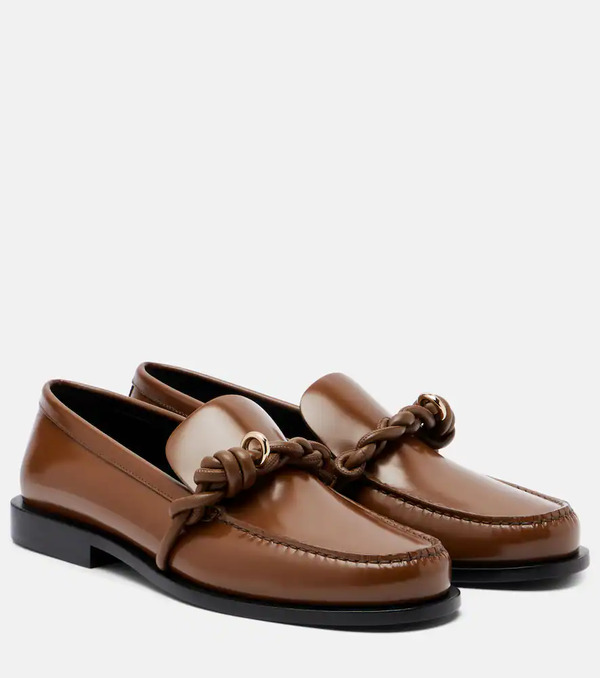  Jil Sander Jil Sander Tangle Leather Loafers 