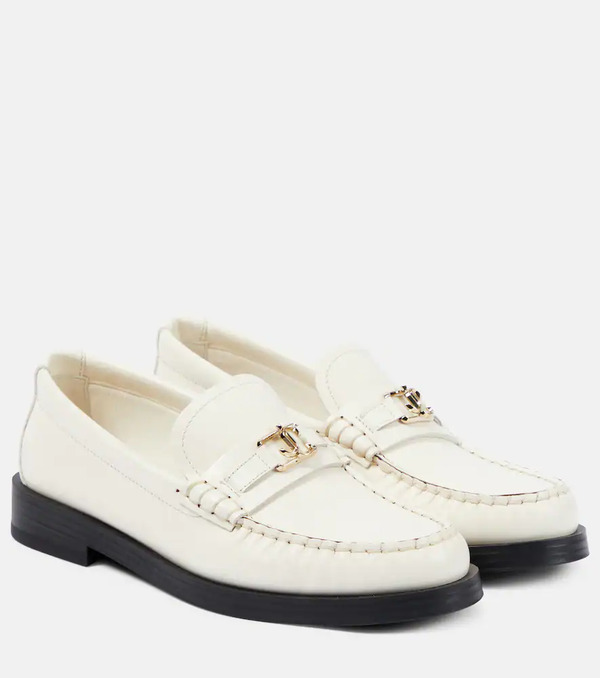  Jimmy Choo Jimmy Choo Addie Logo Leather Loafers 
