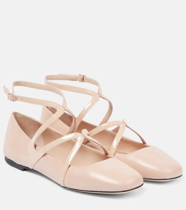  Jimmy Choo Jimmy Choo Astoria Leather Ballet Flats 