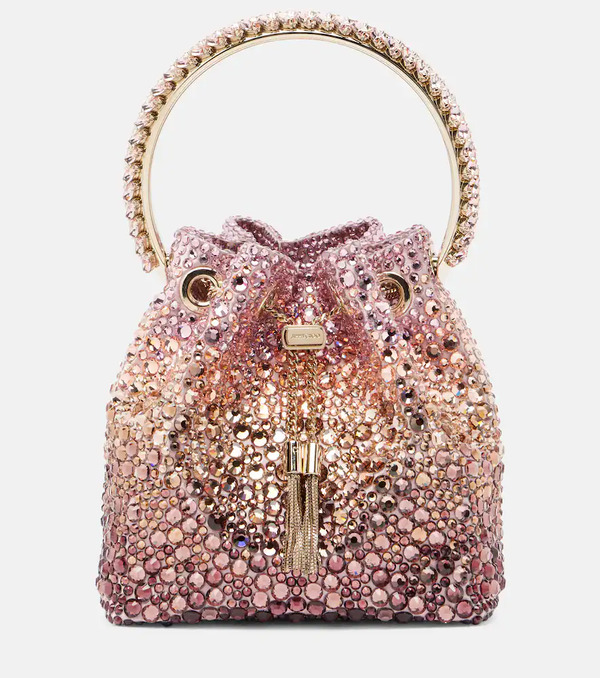  Jimmy Choo Jimmy Choo Bon Bon Micro Embellished Bucket Bag 