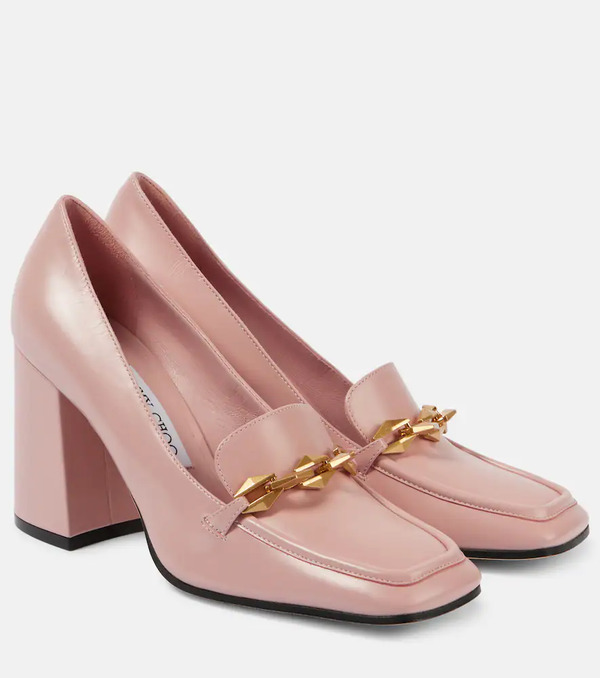  Jimmy Choo Jimmy Choo Diamond Tilda 85 Leather Loafer Pumps 