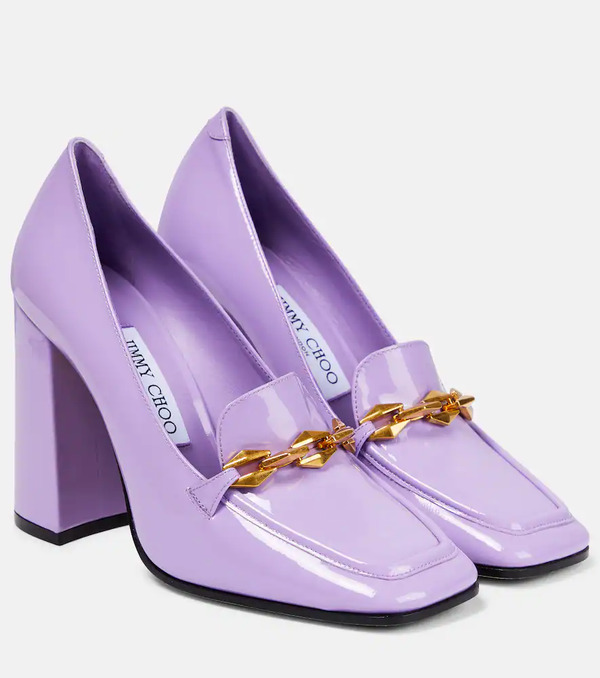  Jimmy Choo Jimmy Choo Diamond Tilda 100 Patent Leather Pumps 