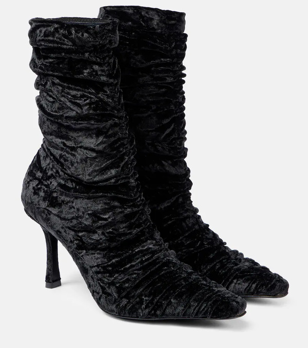  Jimmy Choo Jimmy Choo Lotta 85 Velvet Ankle Boots 