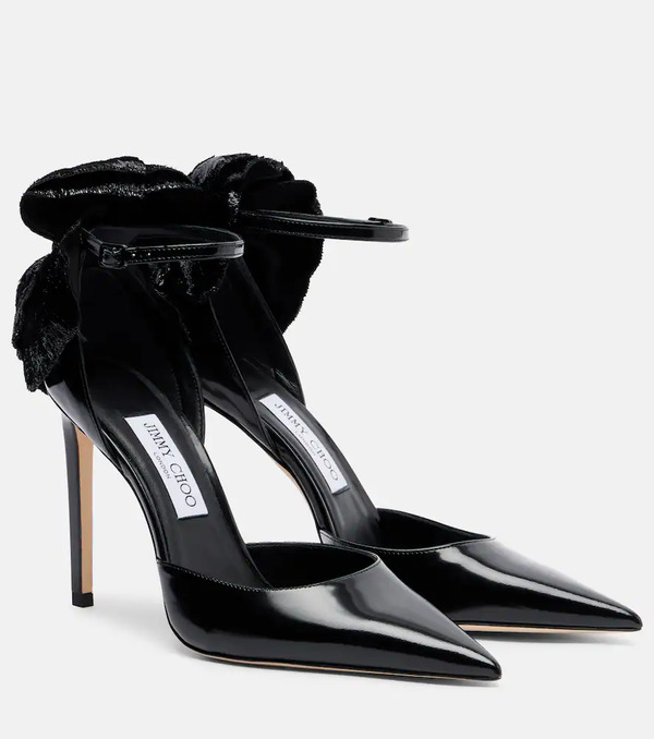  Jimmy Choo Jimmy Choo Marja 100 Floral-appliquã© Leather Pumps 
