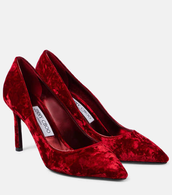  Jimmy Choo Jimmy Choo Romy 85 Velvet Pumps 