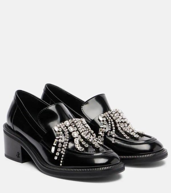  Jimmy Choo Jimmy Choo Tylor Embellished Leather Loafer Pumps 