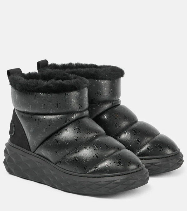  Jimmy Choo Jimmy Choo Xan Shearling-lined Leather Snow Boots 