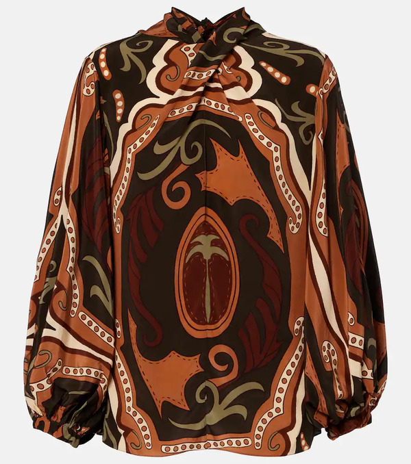  Johanna Ortiz Johanna Ortiz Printed Silk Blouse 