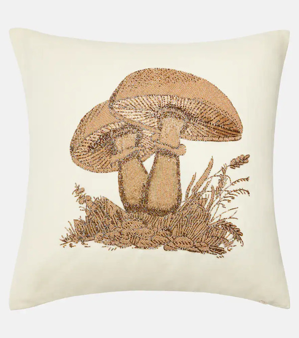  Jonathan Adler Jonathan Adler Botanist Mushrooms Large Linen Cushion 