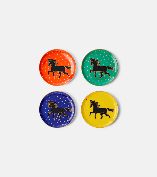  Jonathan Adler Jonathan Adler Cheval Set Of 4 Porcelain Coasters 