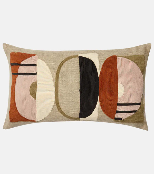  Jonathan Adler Jonathan Adler Embroidered Linen Cushion 