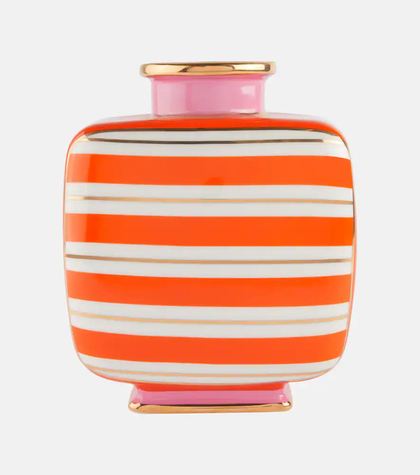  Jonathan Adler Jonathan Adler Portofino Striped Porcelain Vase 