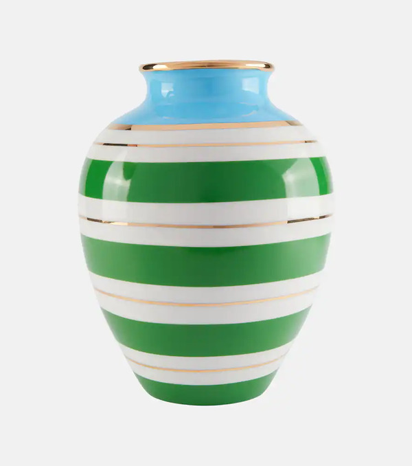  Jonathan Adler Jonathan Adler Portofino Striped Porcelain Vase 