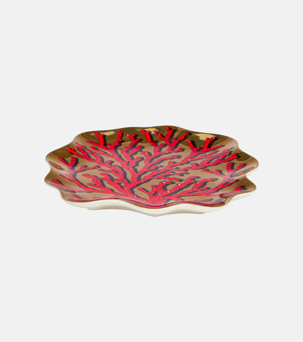  Jonathan Adler Jonathan Adler Sirena Coral Porcelain Decorative Tray 