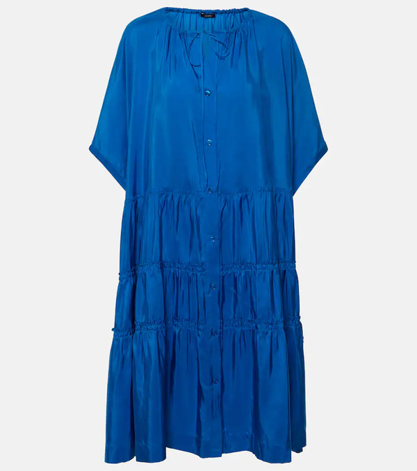  Joseph Joseph Emile Tiered Silk Midi Dress 