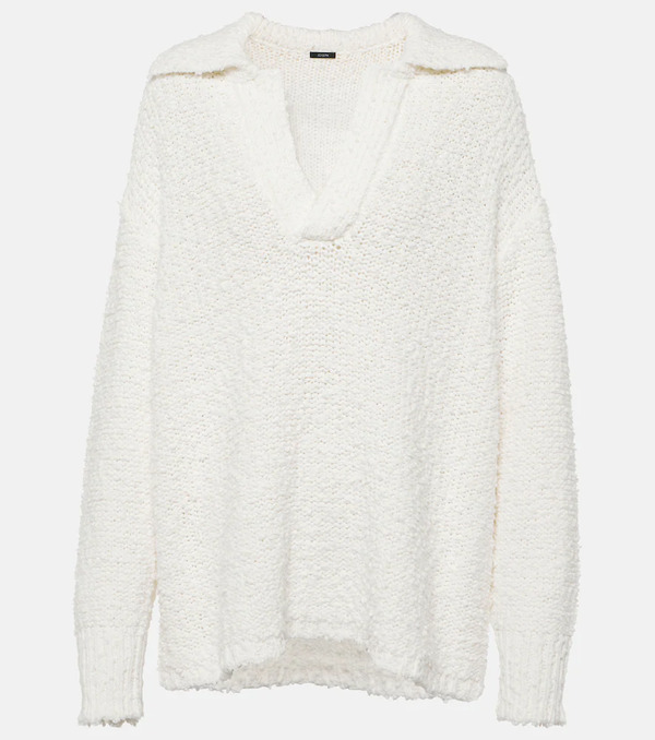  Joseph Joseph Textured Cotton-blend Polo Sweater 
