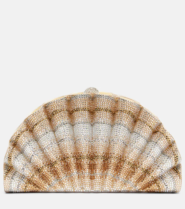  Judith Leiber Couture Judith Leiber Couture Origami Fan Crystal-embellished Clutch 