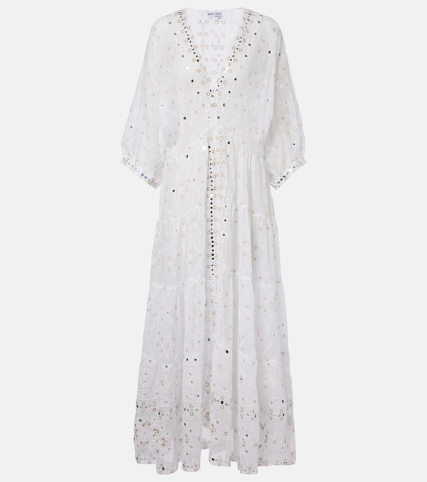  Juliet Dunn Juliet Dunn Embellished Cotton Maxi Dress 