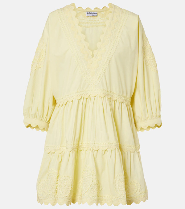  Juliet Dunn Juliet Dunn Embroidered Cotton Minidress 