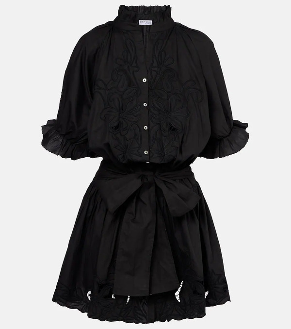  Juliet Dunn Juliet Dunn Embroidered Cotton Poplin Minidress 