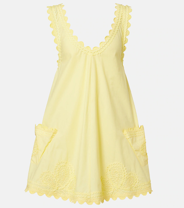  Juliet Dunn Juliet Dunn Embroidered Cotton Poplin Minidress 