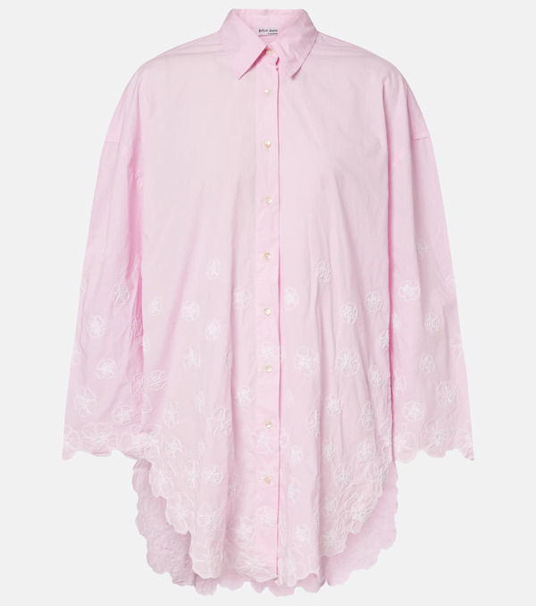  Juliet Dunn Juliet Dunn Embroidered Cotton Poplin Shirt 