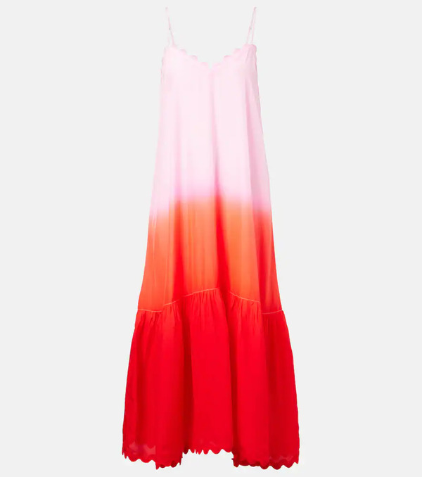  Juliet Dunn Juliet Dunn Ombrã© Silk Midi Dress 