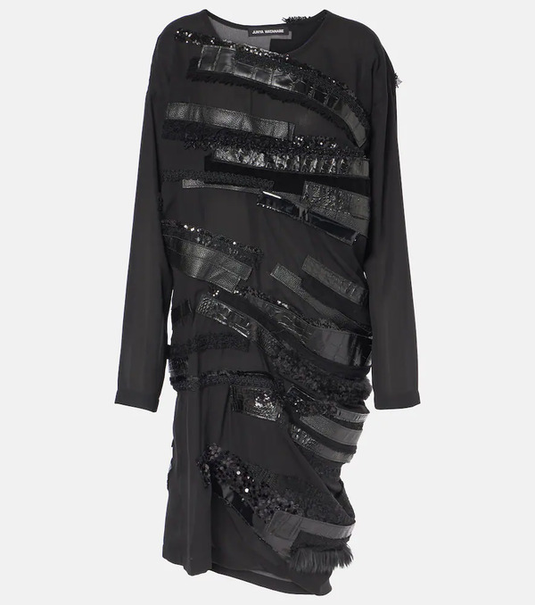 Junya Watanabe Junya Watanabe Asymmetrical Paneled Midi Dress 