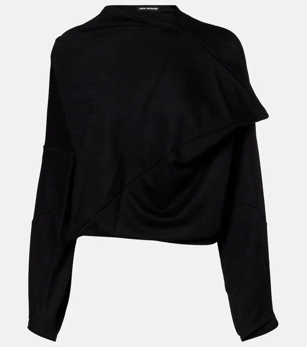  Junya Watanabe Junya Watanabe Wool-blend Crop Top 