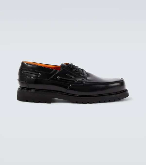  Junya Watanabe Junya Watanabe X Heinrich Dinkelacker Leather Boat Shoes 