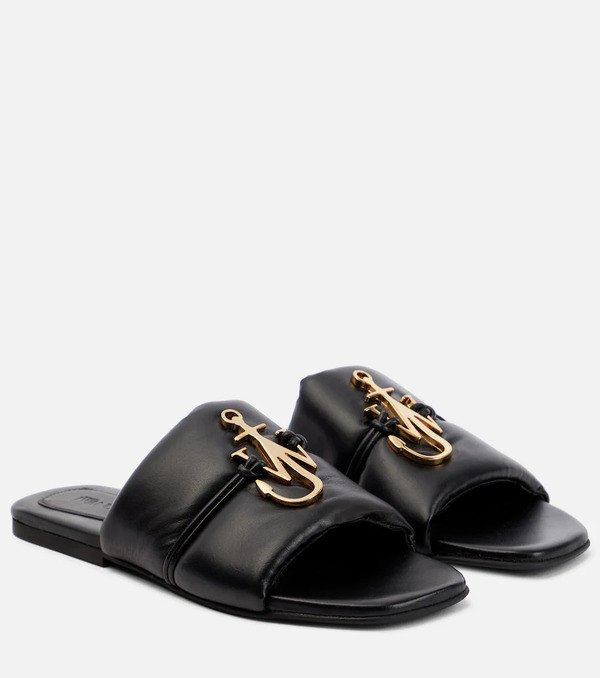  Jw Anderson Jw Anderson Anchor Leather Sandals 