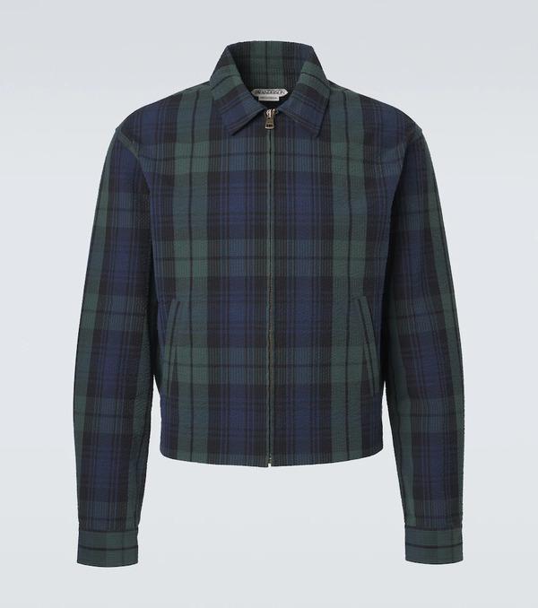  Jw Anderson Jw Anderson Checked Cotton Seersucker Blouson Jacket 