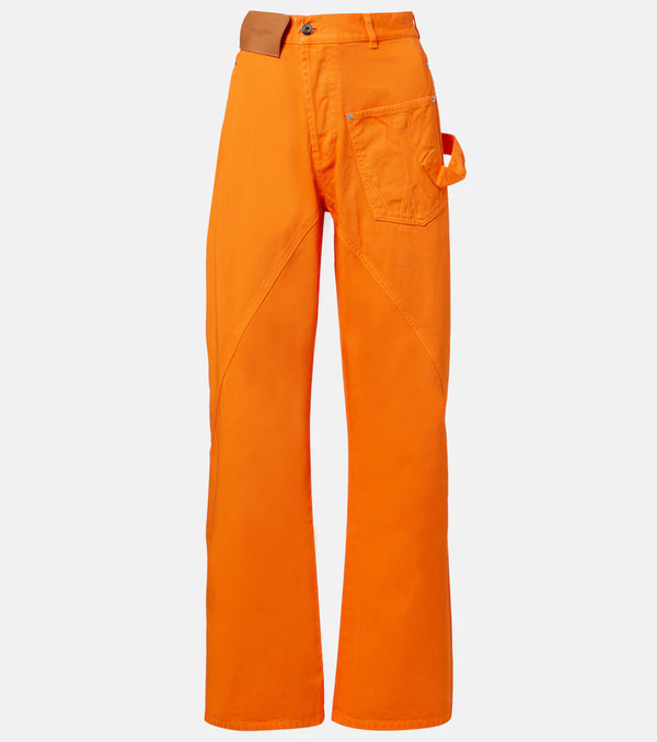  Jw Anderson Jw Anderson Embroidered High-rise Straight Jeans 