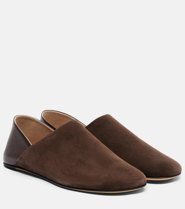  Jw Anderson Jw Anderson Leather-trimmed Suede Slip-on Shoes 