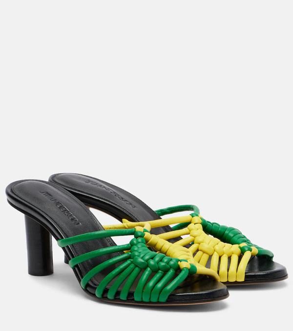  Jw Anderson Jw Anderson Plot Woven Leather Mules 