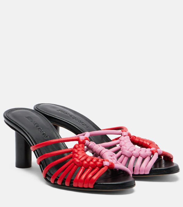  Jw Anderson Jw Anderson Plot Woven Leather Sandals 
