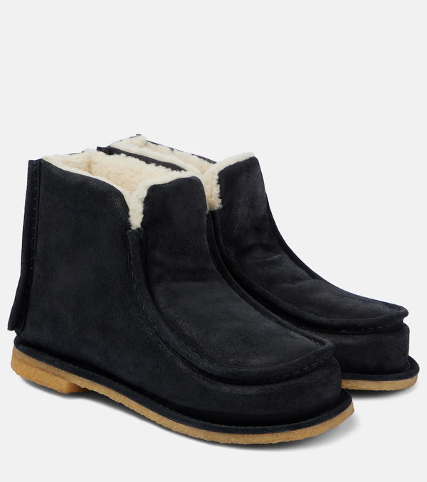  Jw Anderson Jw Anderson Shearling-lined Leather Ankle Boots 