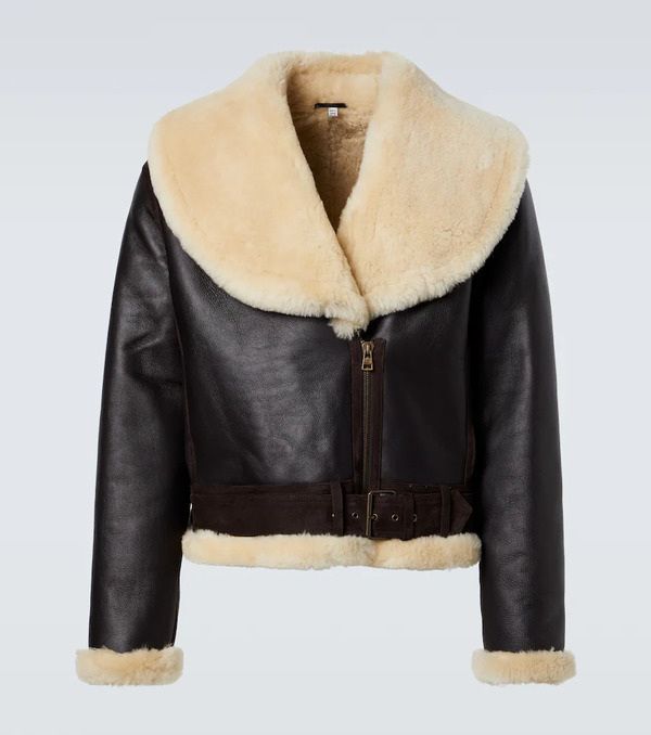  Jw Anderson Jw Anderson Shearling-trimmed Leather Jacket 