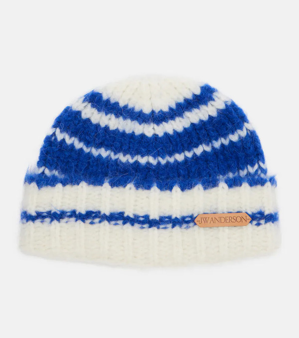  Jw Anderson Jw Anderson Striped Alpaca-blend Beanie 