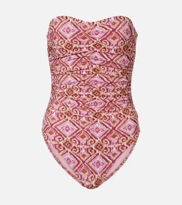  Karla Colletto Karla Colletto Ruched Strapless Swimsuit 