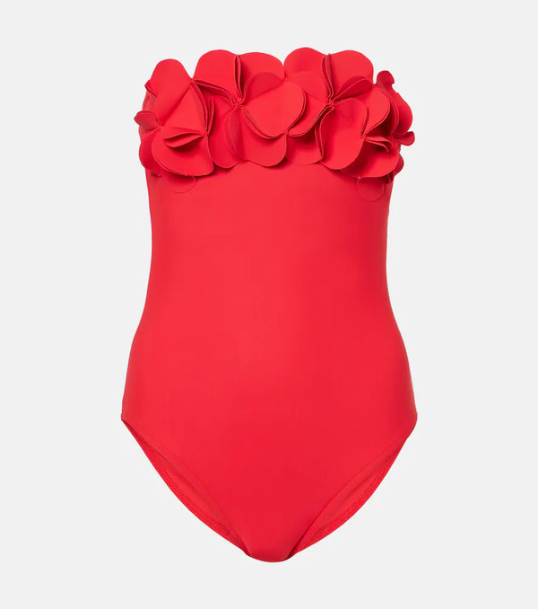  Karla Colletto Karla Colletto Tess Floral-appliquã© Bandeau Swimsuit 