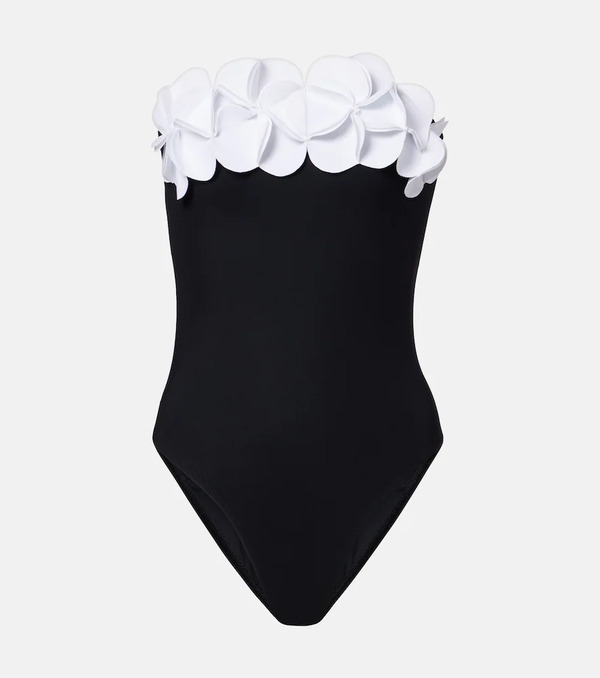  Karla Colletto Karla Colletto Tess Floral-appliquã© Bandeau Swimsuit 
