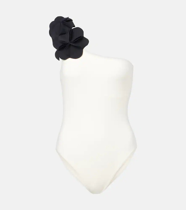  Karla Colletto Karla Colletto Tess Floral-appliquã© One-shoulder Swimsuit 