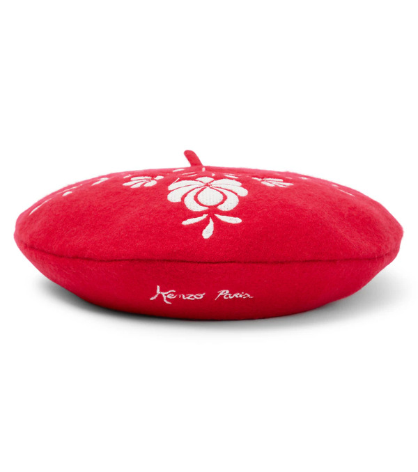  Kenzo Kids Kenzo Kids Embroidered Wool-blend Beret 