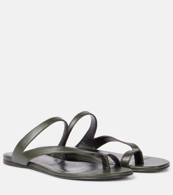 Khaite Khaite Aimee Leather Slides 