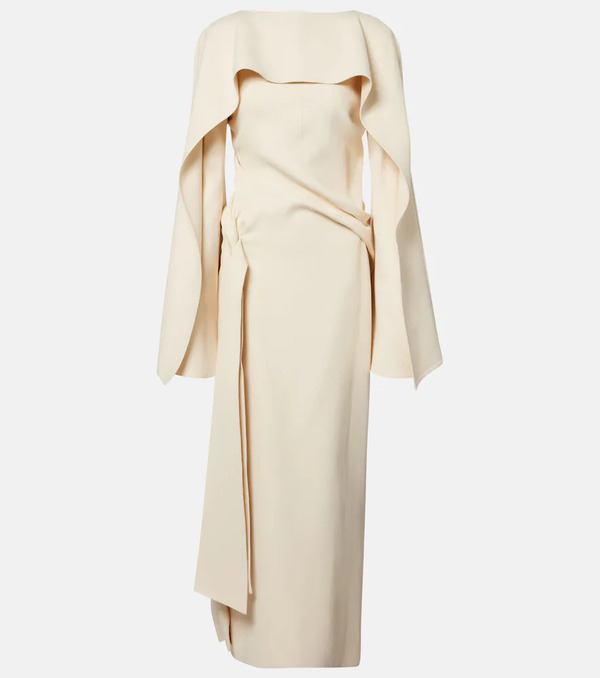  Khaite Khaite Draped Crãªpe Maxi Dress 