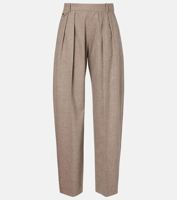  Khaite Khaite Dugan Wool-blend Tapered Pants 
