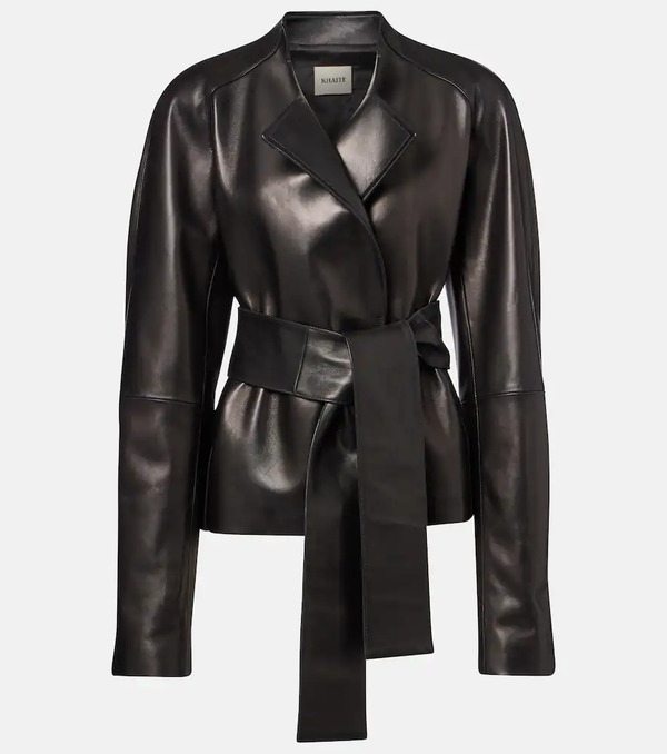  Khaite Khaite Edith Belted Leather Jacket 