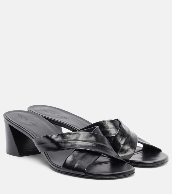  Khaite Khaite Liria 55 Leather Mules 