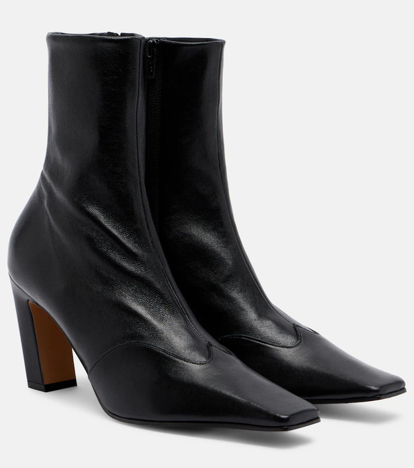  Khaite Khaite Nevada Leather Ankle Boots 